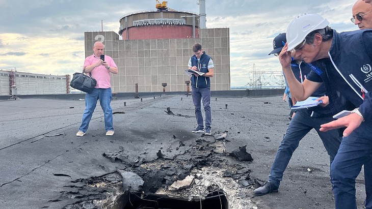 Grossi inspects shelling damage at Zaporizhzhia nuclear plant